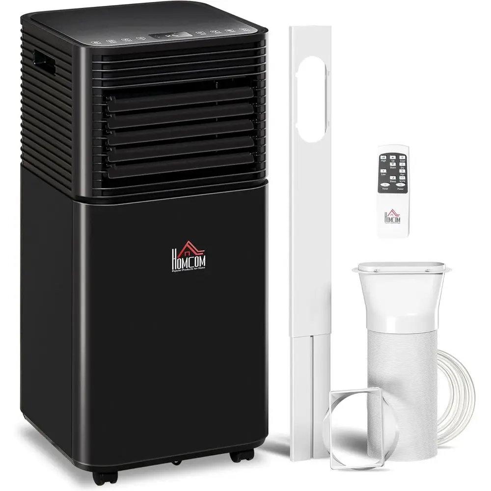 3-in-1 Portable Air Conditioner for Rooms up to 441 Sq.ft., Cooling, Sleep, Remote, 24H Timer, Auto Off, Window Kit, Black
