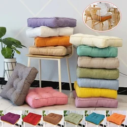 1PC Cotton Linen Fabric Floor Cushion Home Futon Tatami Mat Large Square Cushion Thickened Soft Square Office Chair Cushion