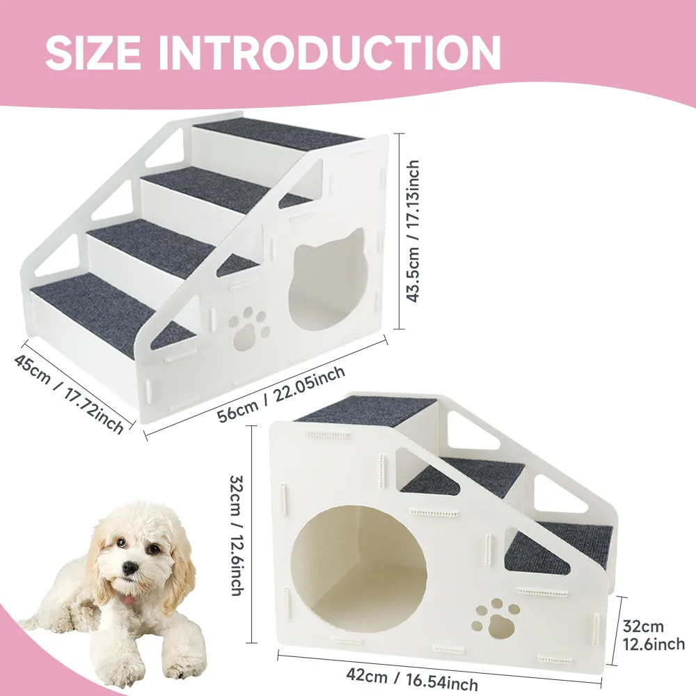 Escalera rampa antideslizante para gatos y perros mayores, pequeños - imagen 5