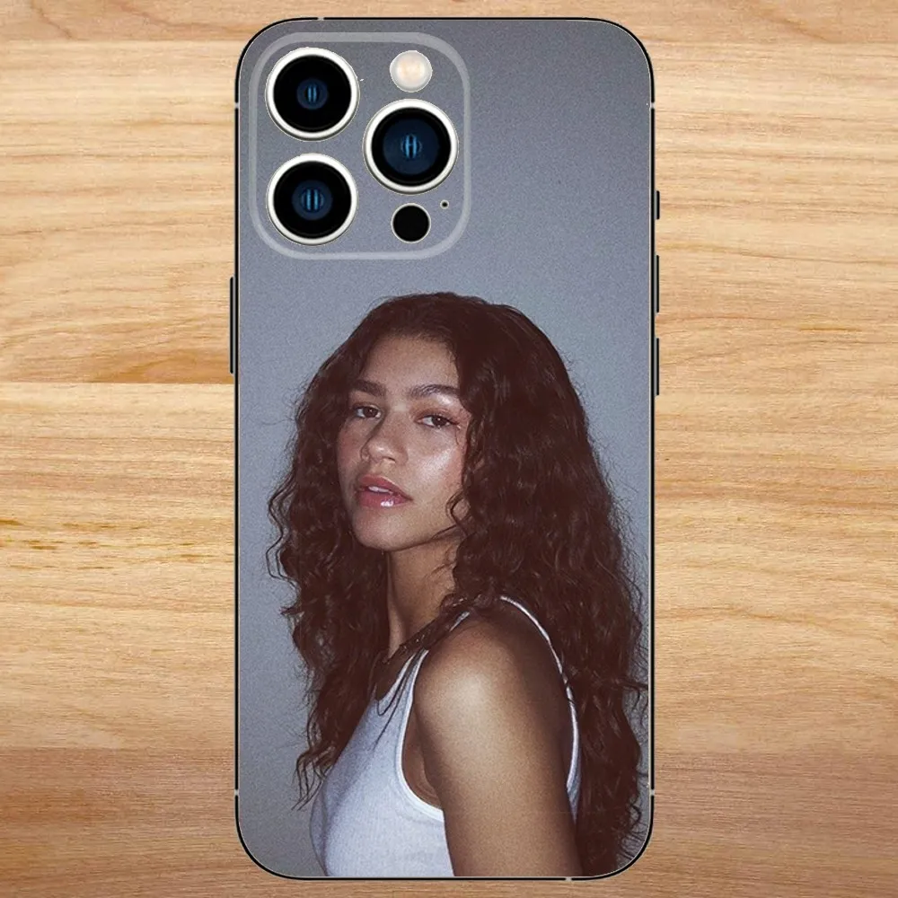 Actor Zendaya Coleman Phone Case For iPhone15,14,13,12,11,Pro,Max,Plus,Mini,X,XS,XR,8,7,6,S,Plus,SE Soft Black Case