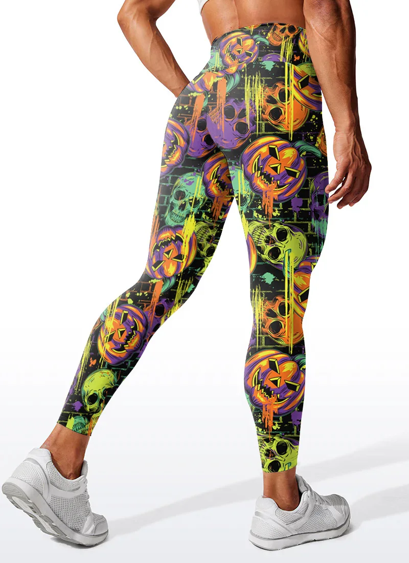 3D مطبوعة هالوين نمط المرأة اليوغا السراويل في الهواء الطلق الجري الرياضة الصالة الرياضية مرونة عالية اليومية عارضة مريحة بانت للنساء