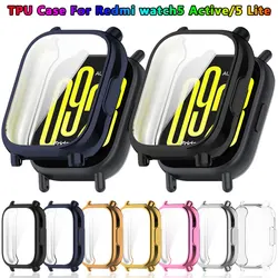 TPU Plating Case For Redmi Watch 5 Active Lite Smart Soft Protector Shell Bumper Protective Cover Xiaomi Watch5 Lite Accessoress