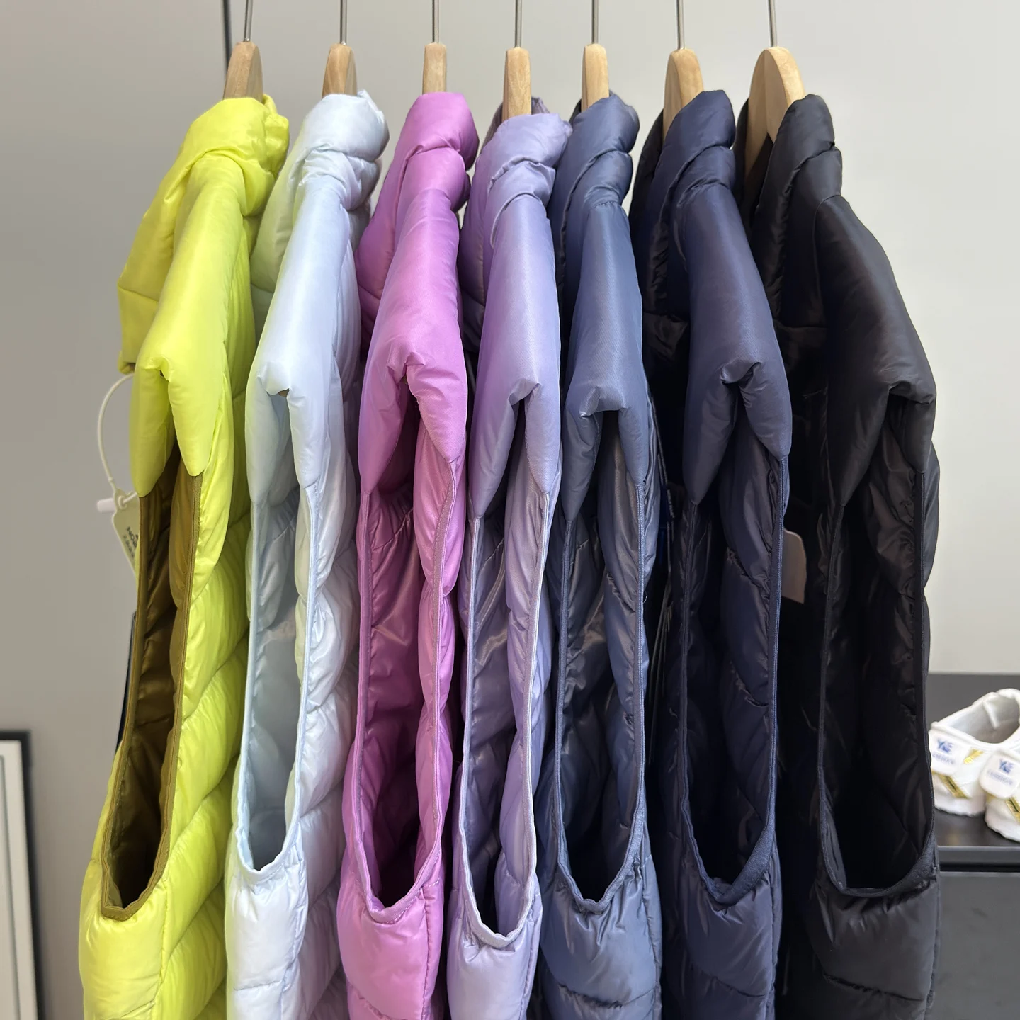 دافئ خفيف الوزن عالي الكثافة 90 الأبيض Du أسفل سترة زوجين Sle طوق الوقوف الطبقات ارتداء سترة مبطنة تخفيف Sle #4