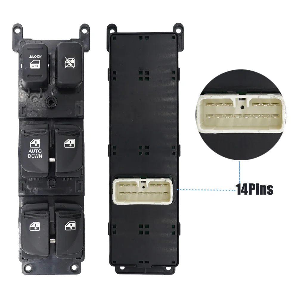 Car Accessories For Hyundai Accent 2007-2010 Front Left Power Window Switch Control Lifter Glass Button 93570-1E110 935701E110