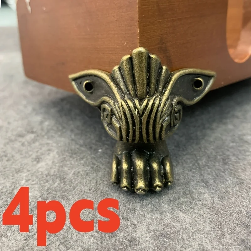 

4Pcs Zinc Alloy Furniture Feet Sofa Support Legs Furniture Legs Replacement Protection for Boxes Armchairs Ottomans Nightstands