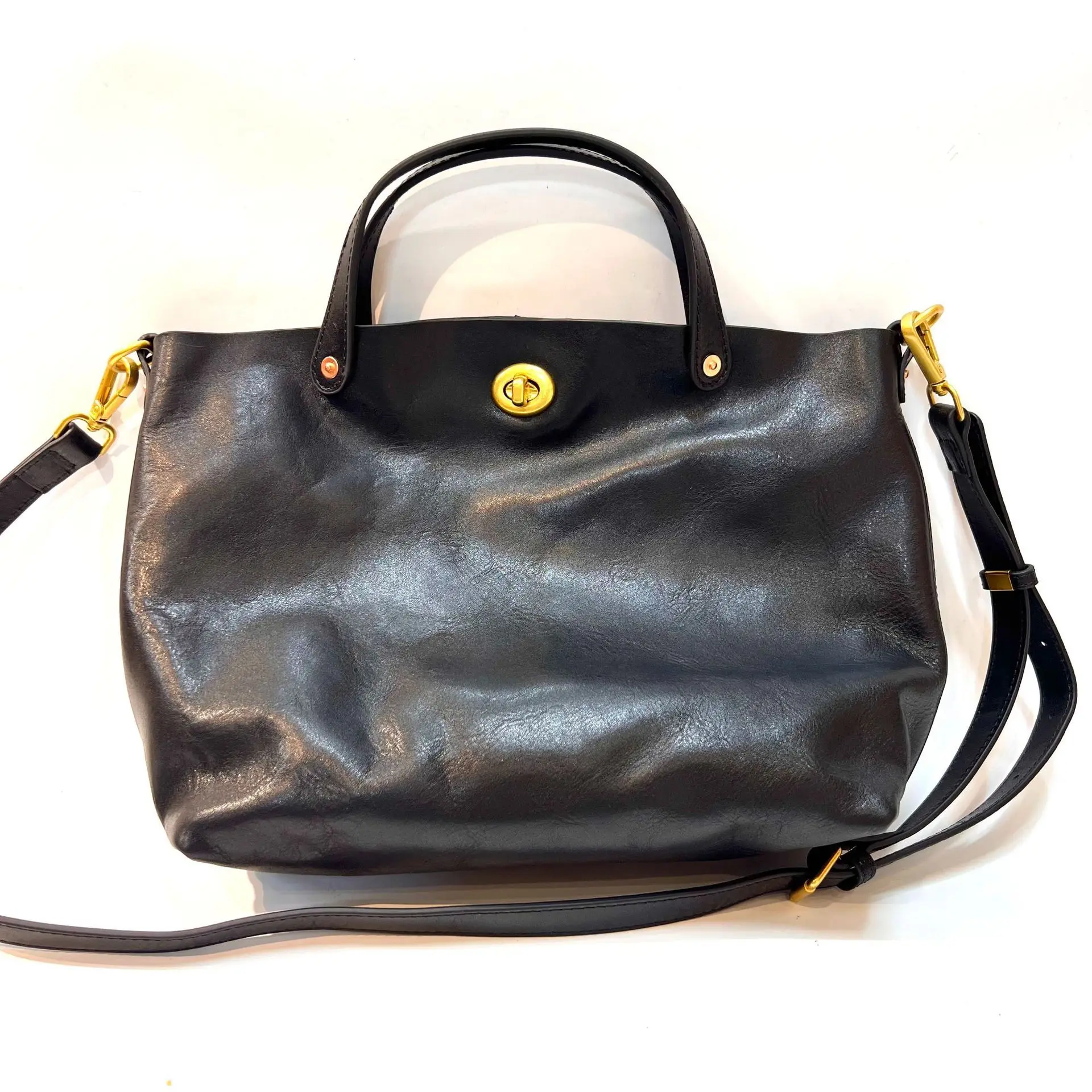 

Кожаная женская сумка — вместительная, из натуральной кожи, ретро-стиль, кроссбоди, дизайнерская люксовая сумка-тоут