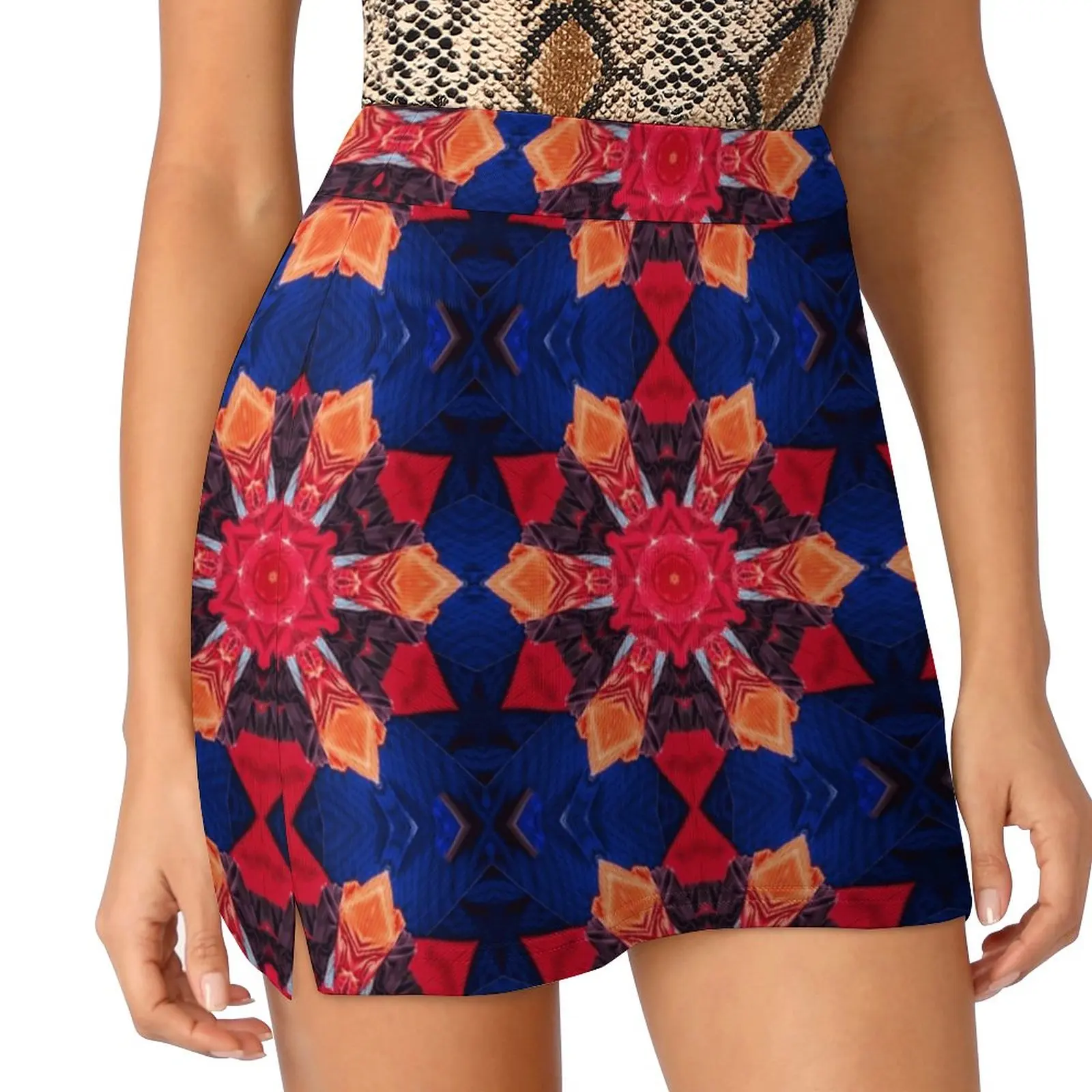 Maasai Warrior Series 3 Women's skirt Aesthetic skirts New Fashion Short Skirts Africa Warrior Tribal Geometric Travel Star