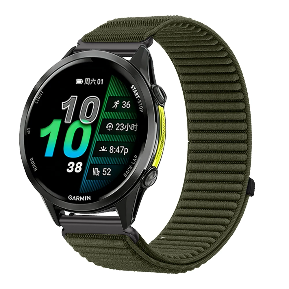 18/20/22mm Nylon Bandje voor Garmin Venu 4 3 3s Sq 2 Plus/Vivoactive 6 5 4 3s Gevlochten Armband voor Garmin Forerunner 255S 645 245