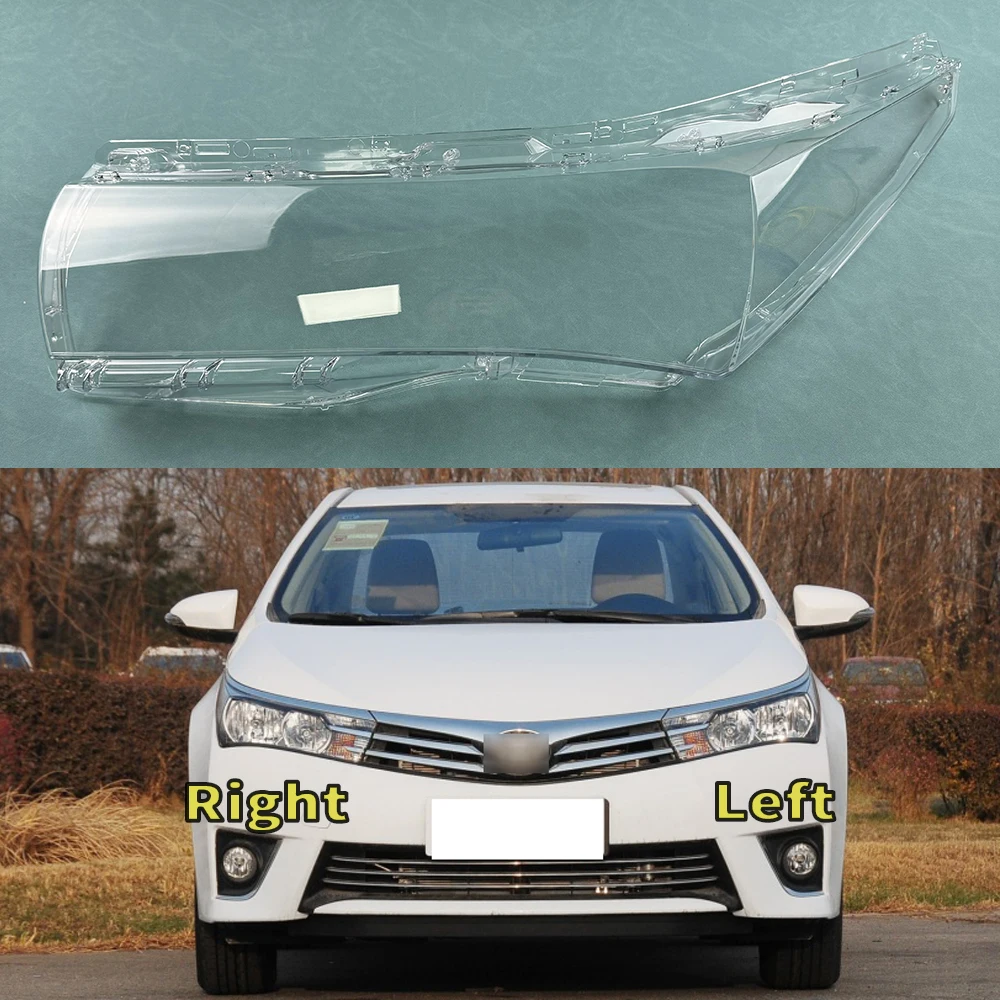 For Toyota Corolla (Domestic Version) 2014-2017 Low Headlamp Cover Transparent Lampshade Headlight Shell Mask Lens Plexiglass