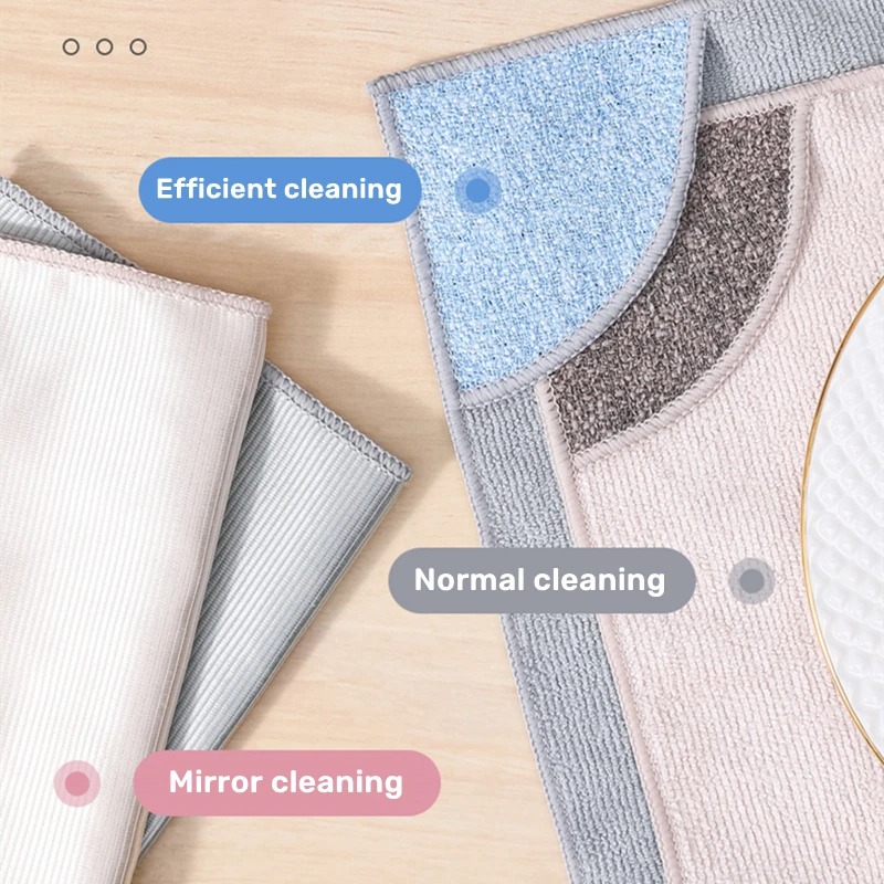 3 in 1 Kitchen Towel Dishcloth Microfiber Magic Clean Cloth Lint Free For Windows Glass Mirrors Polishing Traceless Rubbing Rag