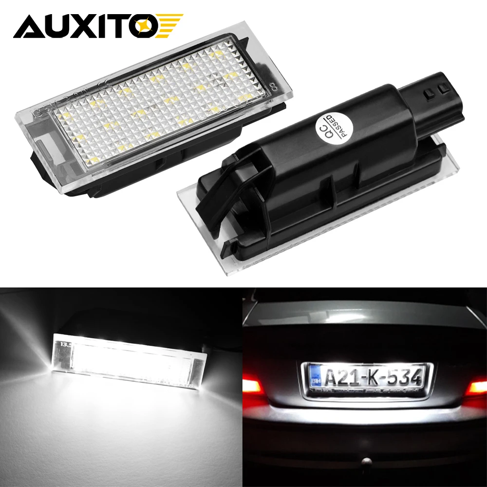 Car LED License Plate Light For Renault Megane 2 Clio Laguna 2 Megane 3 Twingo Master Vel Satis Accessories Canbus No Error Lamp