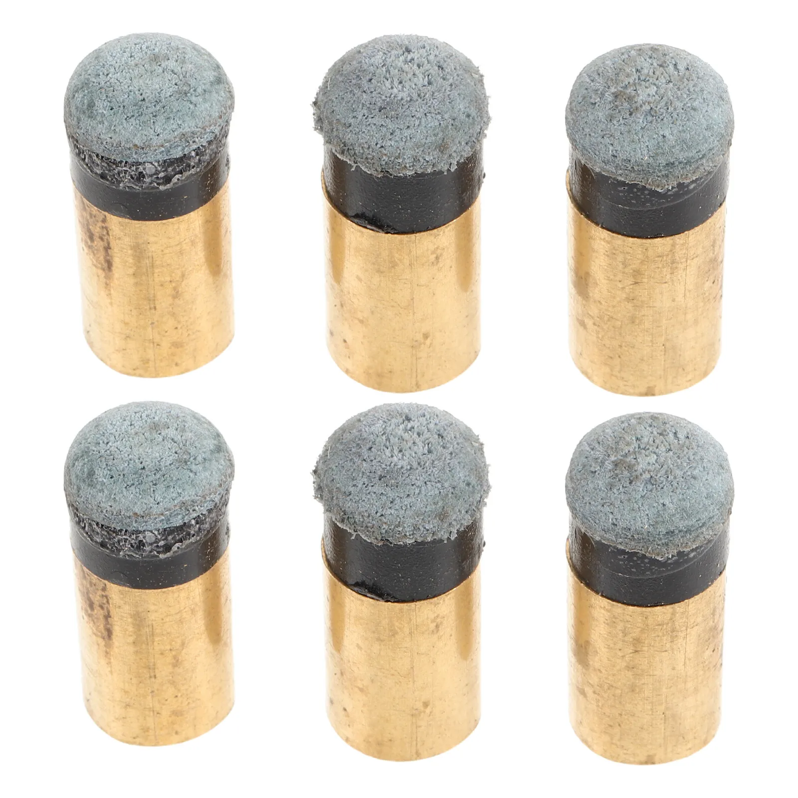 

6Pcs Billiard Cue Tip Replacement Slip on Pool Cue Tips Copper Ferrule Snooker Pool Stick Repair Kit High