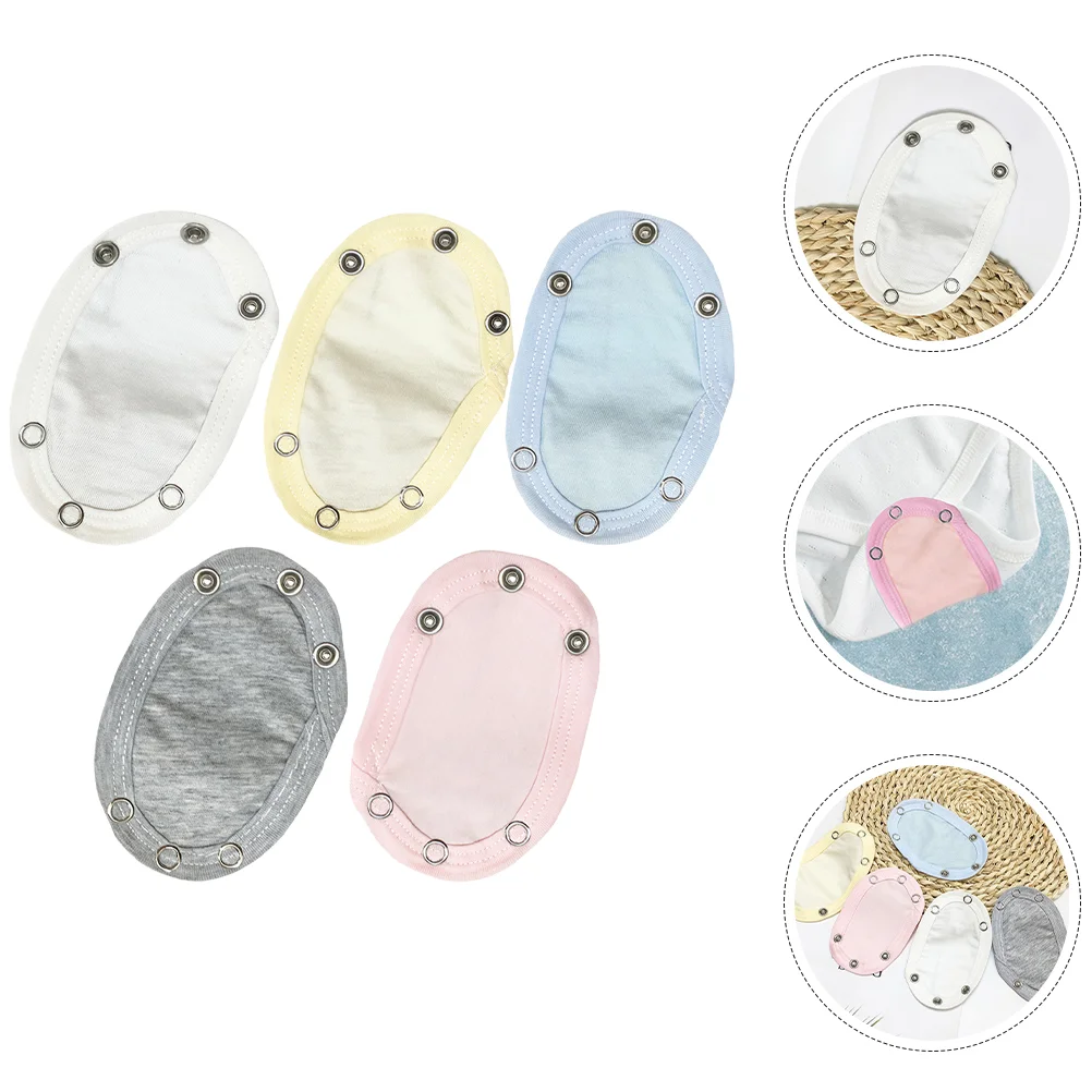 

5 Pcs Romper Suit Extension Snap Extender for Baby Bodysuit Jumpsuits Extenders