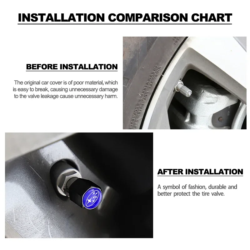 Tampa dos sistemas da válvula do pneu da roda de carro com chaveiro crachá para subaru forester sg5 sh sj impreza xv legado outback wrx sti gc8