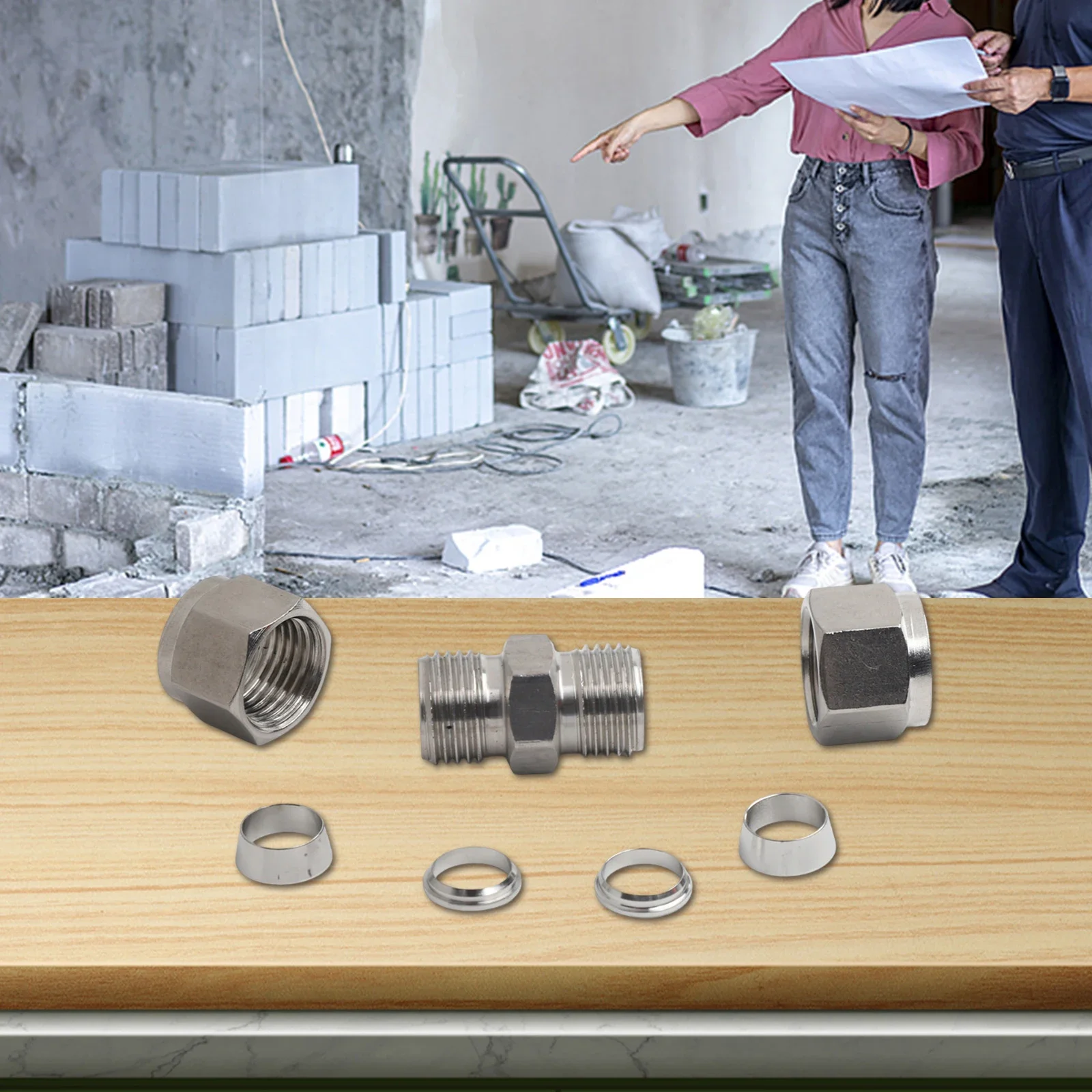 

Pipe Installation As Shown In The Picture 304 Stainless Steel Ferrule Easy Install Pipe Fitting Suitable For Hard Pipes