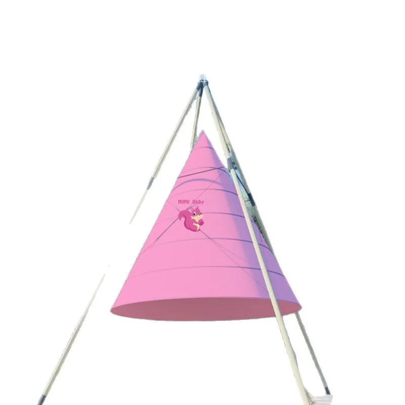 Bamboo lantern tent outdoor rain clock in shading canopy
