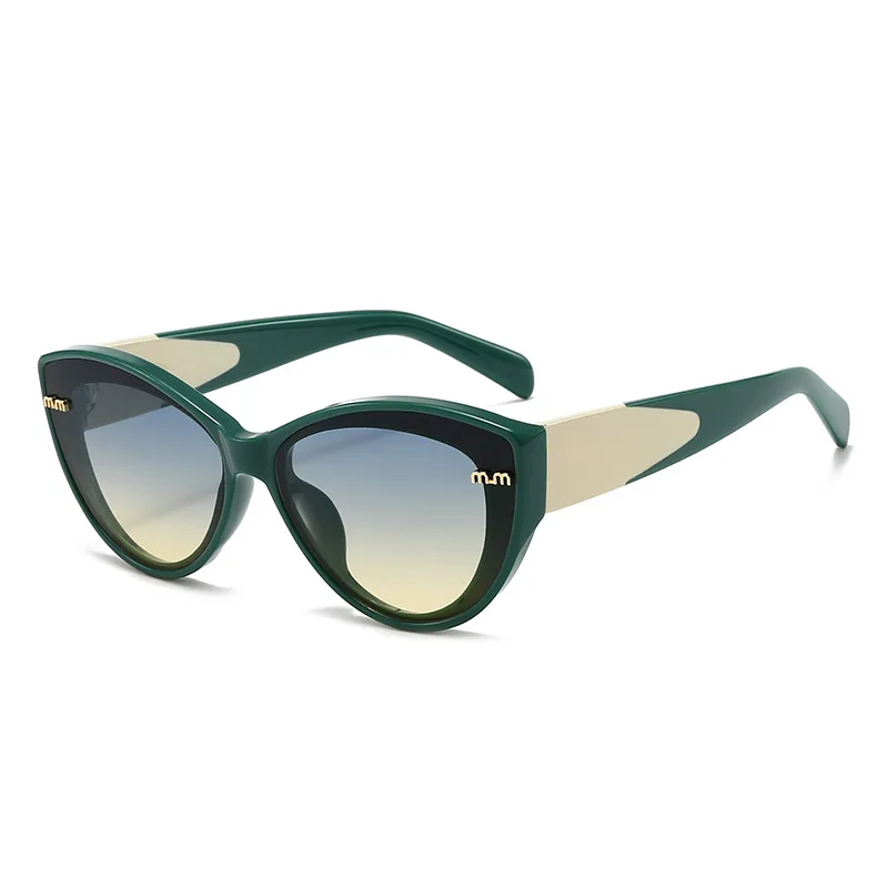 Nouveauté lunettes de soleil œil de chat femmes forme ovale lunettes Style Vintage marque MM femme extérieur UV400 lunettes