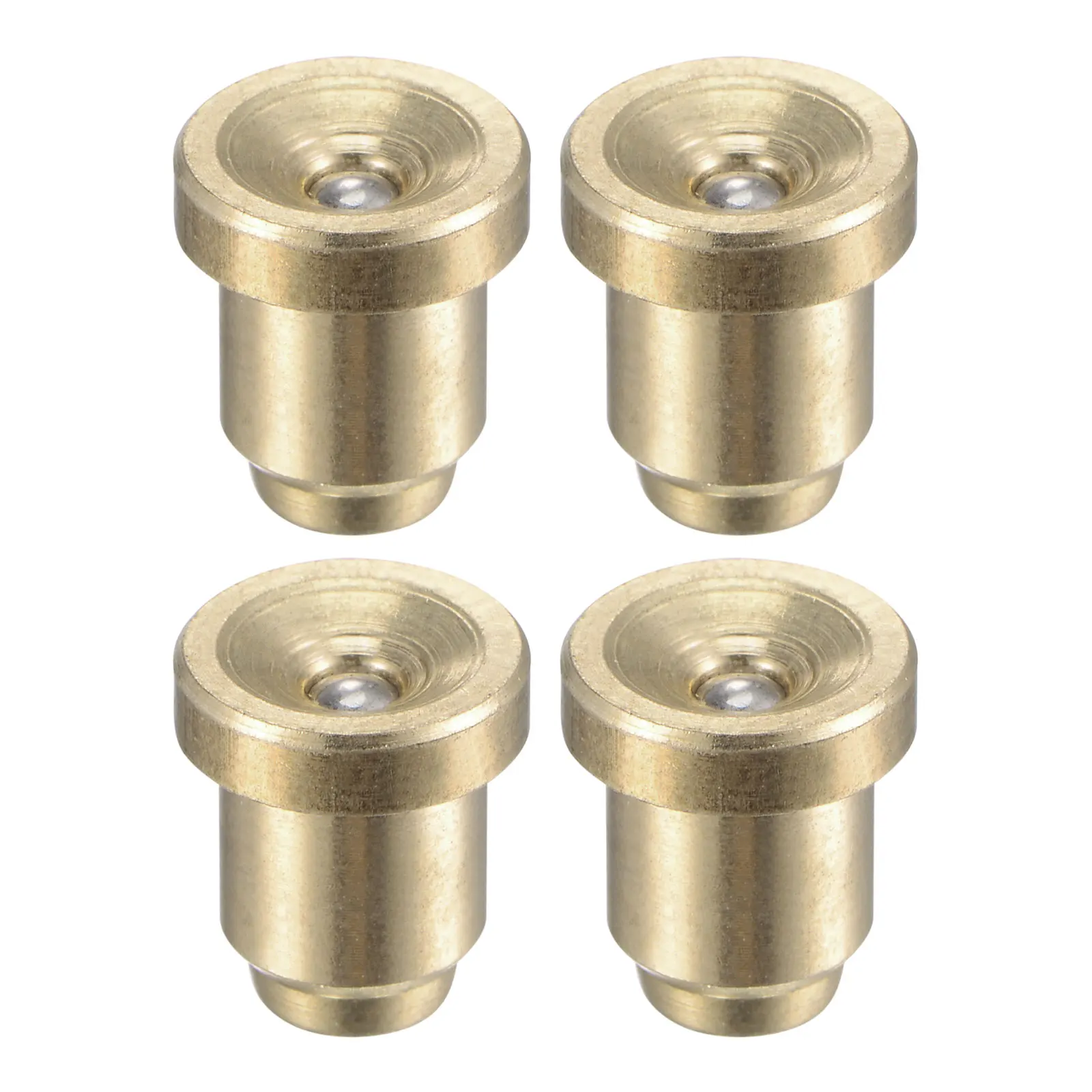 

Uxcell 4Pcs Brass Push Button Flange Grease Oil Cup 6mm Ball Oiler for Lubrication System