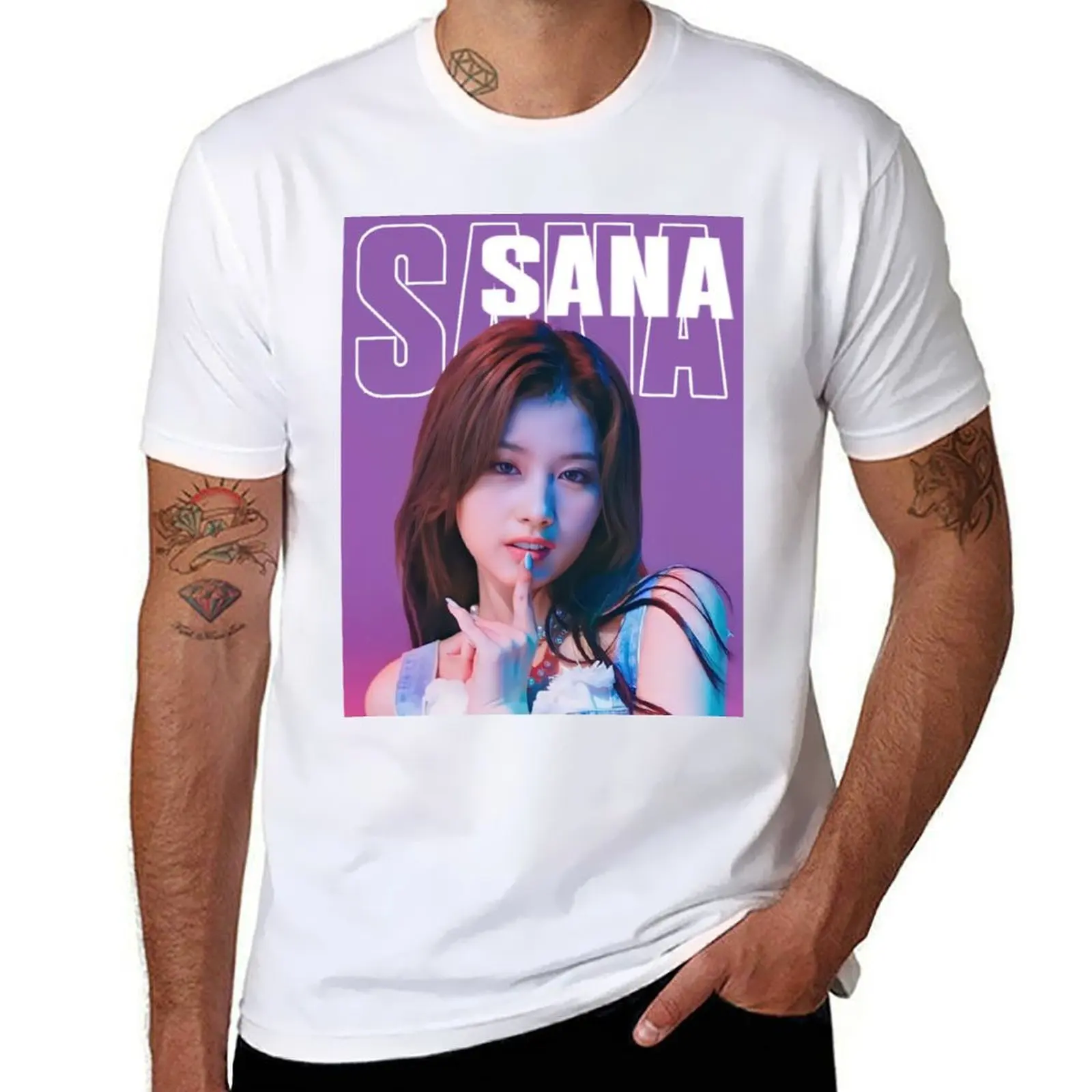 Minatozaki Sana Kpop T-Shirt anime t shirts funny shirt cotton essential t shirt mens clothes