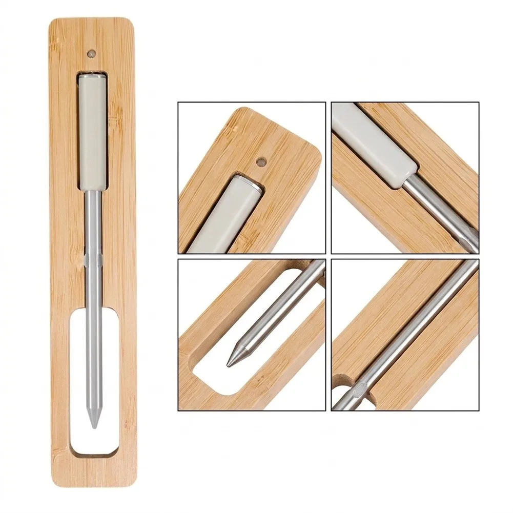 Stainless Steel Probe Temperature Meter with Dual Sensor Design for Simultaneous Ambient and Core Food Temperature Monitoring