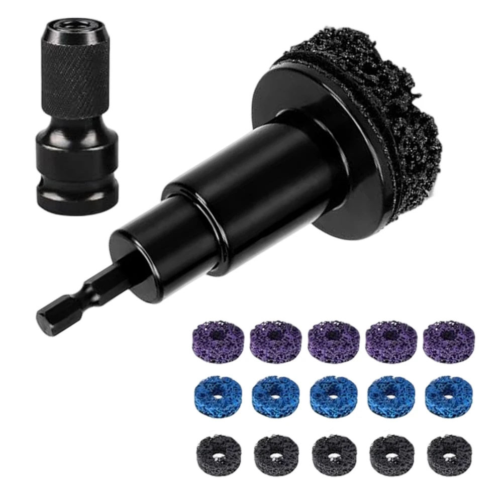 Wheel-Hub Cleaning Kit Inner Rim Cleaner Tool Brake-Hub Cleaning Kit For Power Drill 1/2