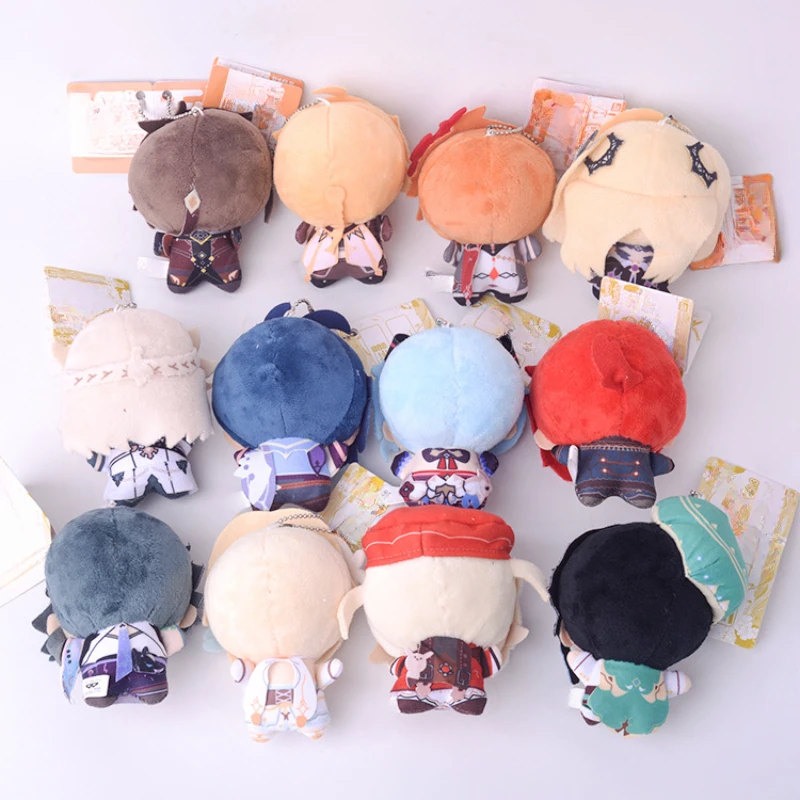 10CM Impact Plush Pendant Tartaglia Zhong Li Kokomi Eula Raiden Shogun Plushie Toy Keychain Backpack Stuffed Doll Decoration