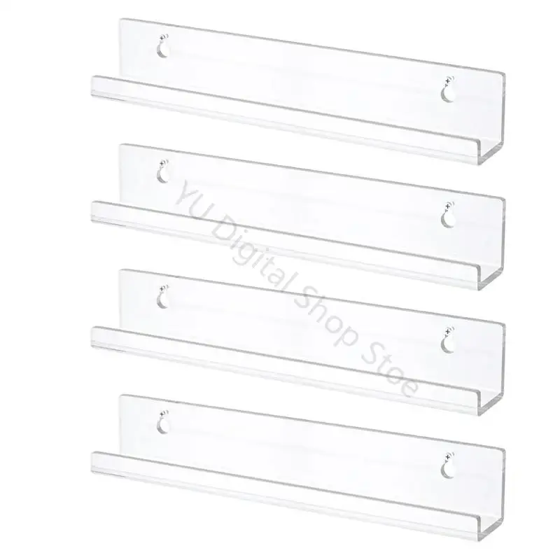 96BA Clear Record Display Shelves for Study or Media Room Wall Decor