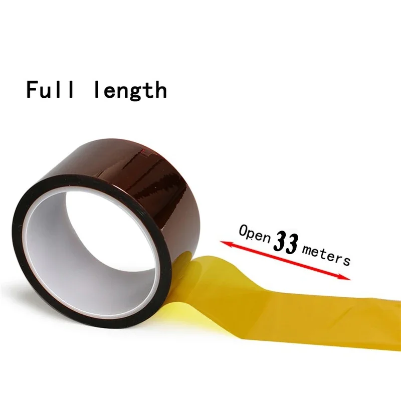 شريط لاصق عازل لبطارية الليثيوم ، إصبع ذهبي طويل ، شريط بوليميد مقاوم للحرارة العالية ، متعدد الأحجام ، مضاد للساكنة ، 33 متر