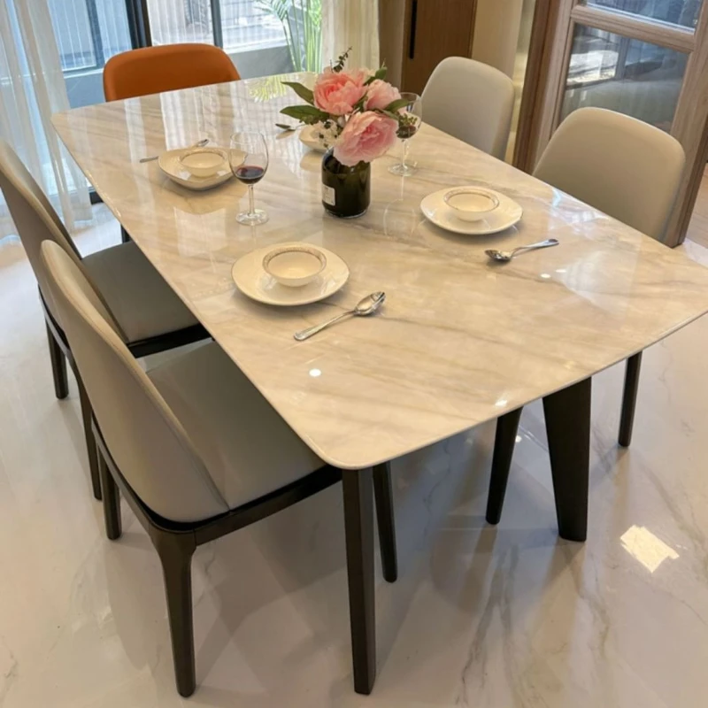 

Балкон Обеденный стол середины века Гостиная Макияж Компьютер Маджонг Обеденный стол Расширяющий Mesas De Comedor Садовая мебель