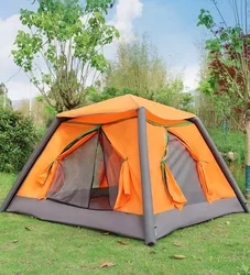 210 * 195 * 130cm Inflatable Tent with Inflatable Pump Outdoor Camping Sunscreen, Windproof Folding Portable Camping Equipment