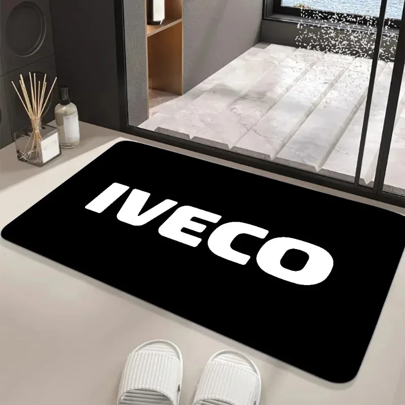 جديد IVECO الرسم المطبوعة الفانيلا الكلمة حصيرة قابل للغسل الحمام المطبخ مدخل السجاد عدم الانزلاق ممسحة للمنزل ديكور البساط