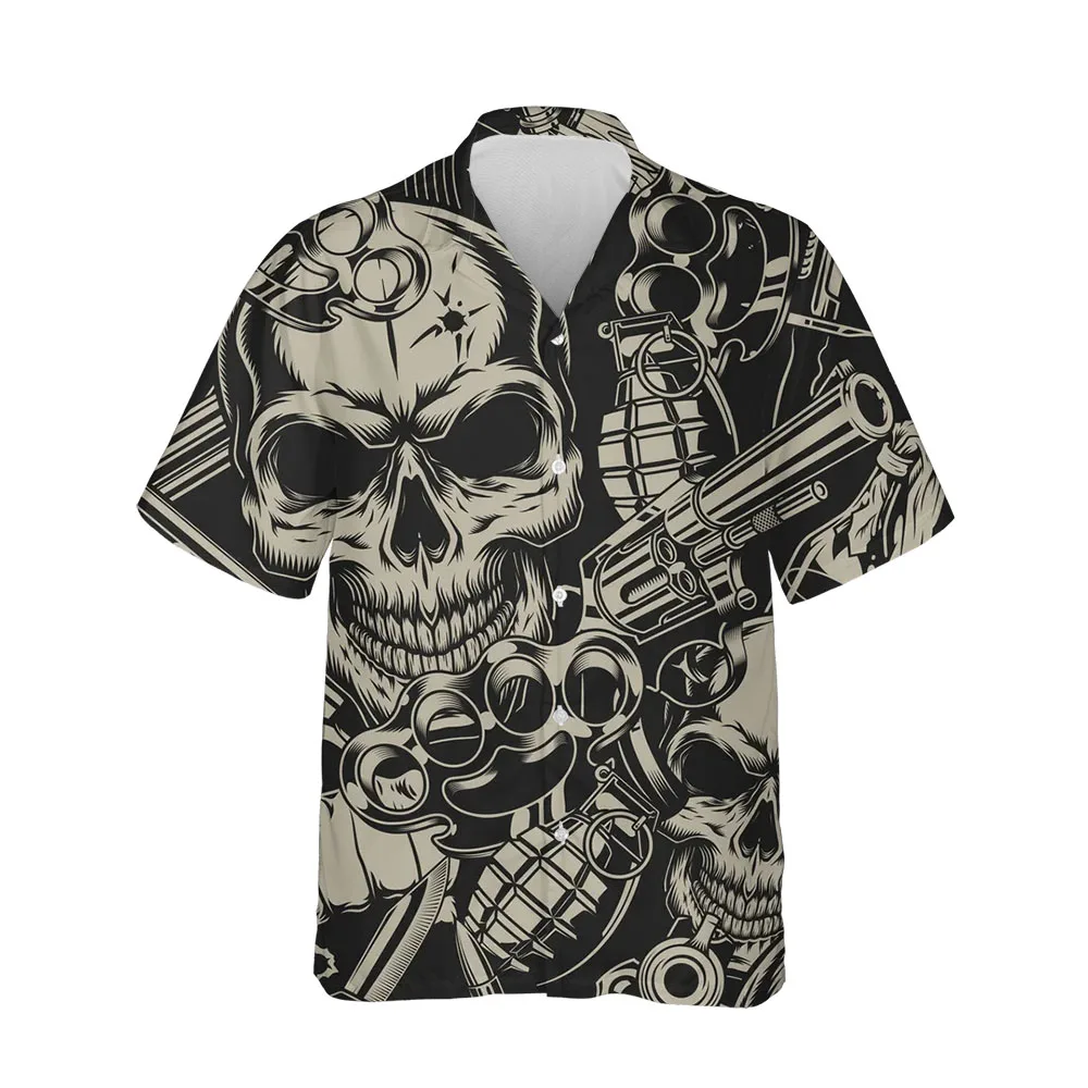 Jumeast 3D Halloween Men's Shirts Gothic Skull Party Dress Fashion Shirt For Men Single Breasted T-shirty Drip Festival Clothes