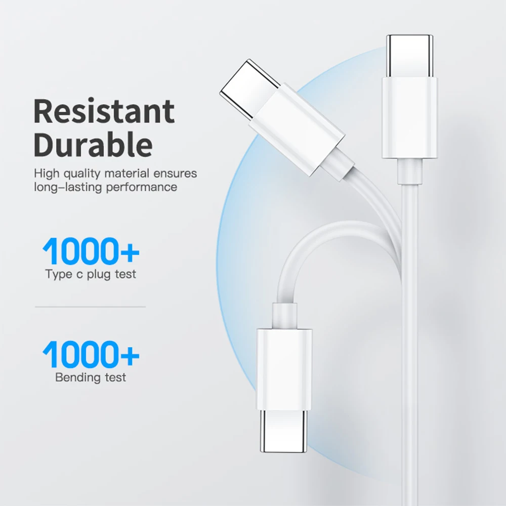 10 Stück 100W USB-C zu Typ-C Kabel für iPhone 17 16 15 PD 60W Schnellladung für Huawei Xiaomi Samsung Typ-C Kabel Zubehör – Detail 1