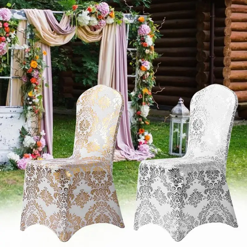 

Chair Covers Universal Fitted Chair Cover Spandex Stretch Slipcover Elastic Protector Seat Covers For Restaurant Banquet Hotel