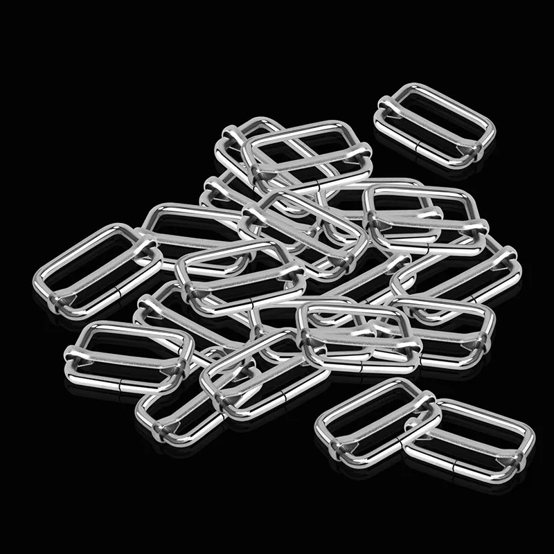 25mm metal slides tri-glides fio-formado rolo pino fivelas cinta slider ajustador para sacos vestuário acessórios de couro