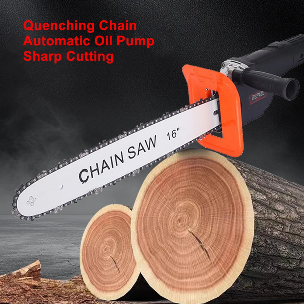 Universal 16 Inch Electric Chain Saw Bracket Adjustable Chainsaw Adapter Converter Bracket For M10/M14/M16 Angle Grinder