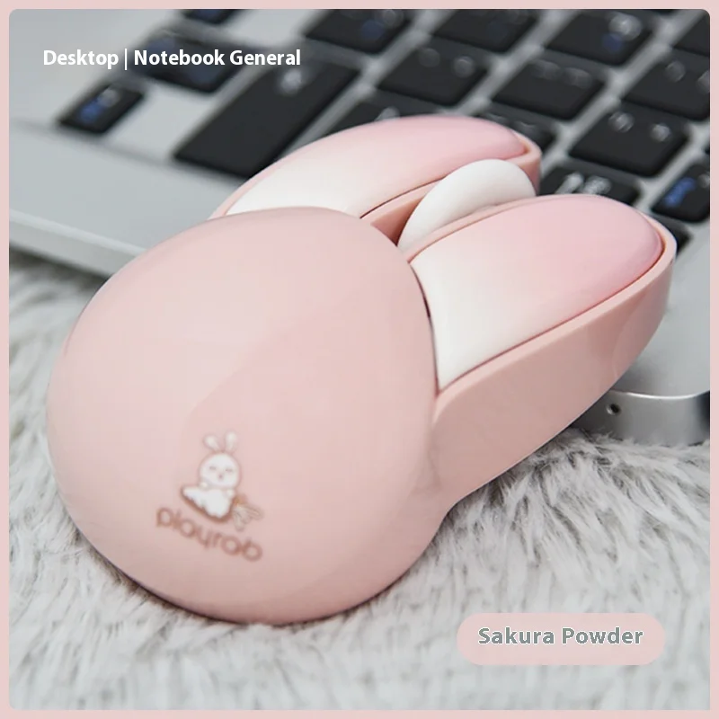 MOFII M6 Wireless Silent Mouse Cute Rabbit Ear 2.4 GHz with USB Mini Receive Office Mouse Suitable for Laptops and PCs