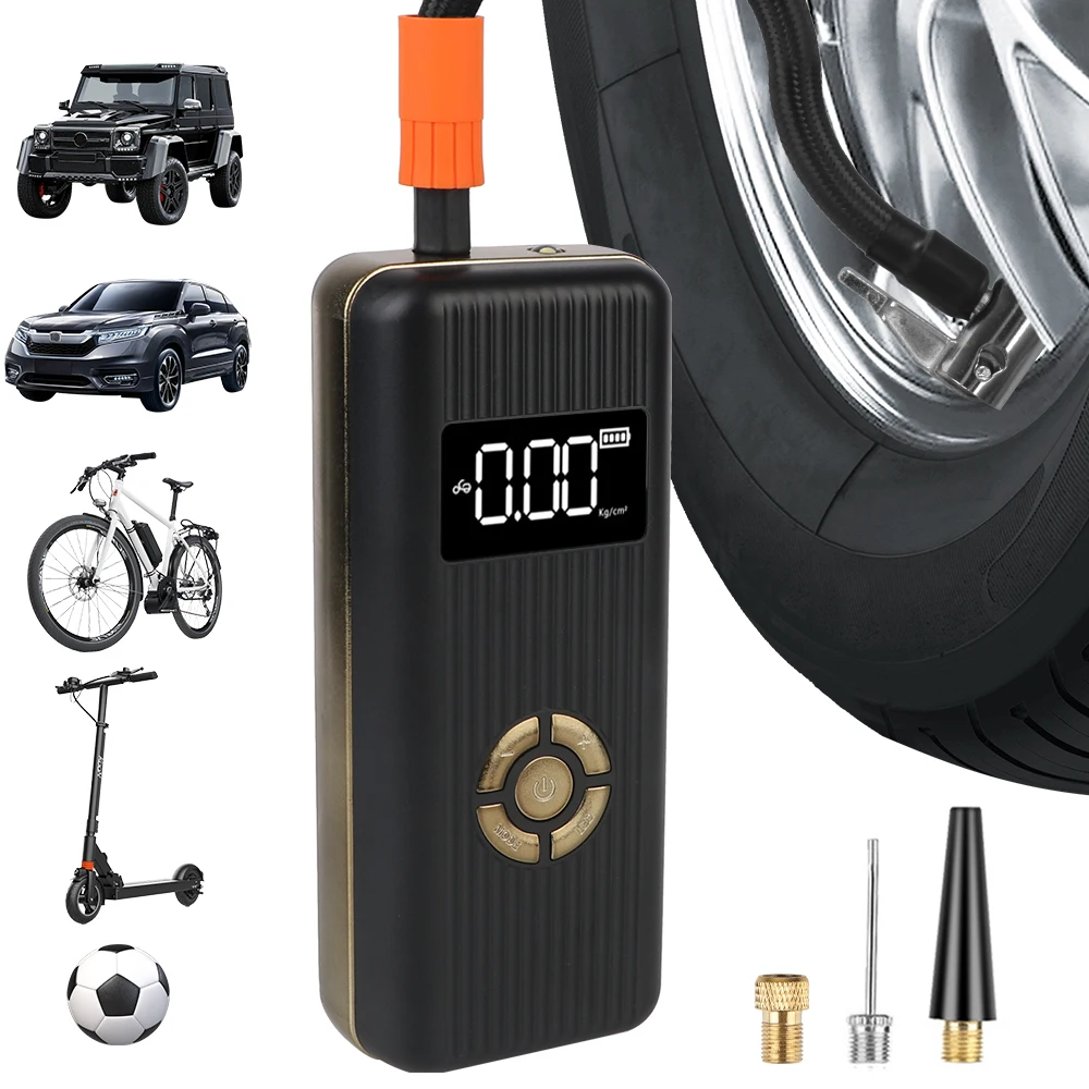 

Auto Inflator Air Compressor Car Electrical Air Pump For Car Mounted Motorcycle Bicycle Ball Wireless Tire Inflatable Pump