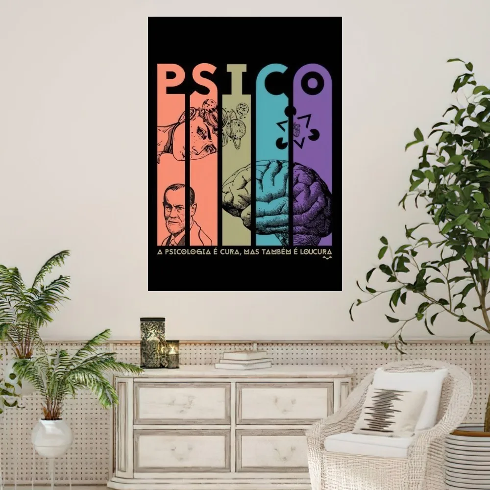 Psychologist Profession Psychology Logo Poster Small Prints Wall Painting Bedroom Living Room Wall Sticker Office