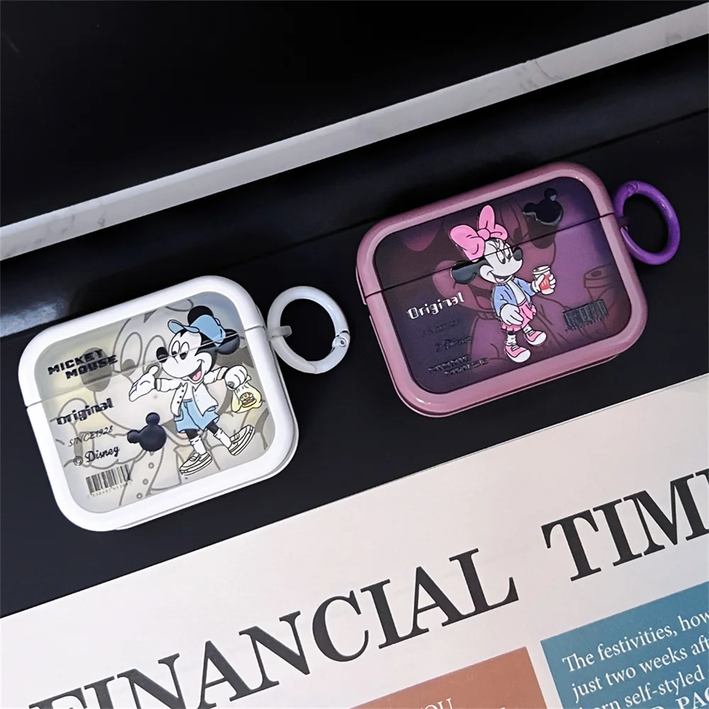 เคสหูฟังสำหรับ airpods Pro 2rd น่ารักลายการ์ตูนอนิเมะบทบาทมิกกี้มินนี่เมาส์เคสกันกระแทกหูฟังสำหรับ airpods 1 2 3กรอบ
