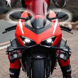 For Ducati Panigale V4S V4 Panigale V2 2018-2024 Motorcycle Mirror LED Turn Light Signals Folding Rear View Rearview Mirrors