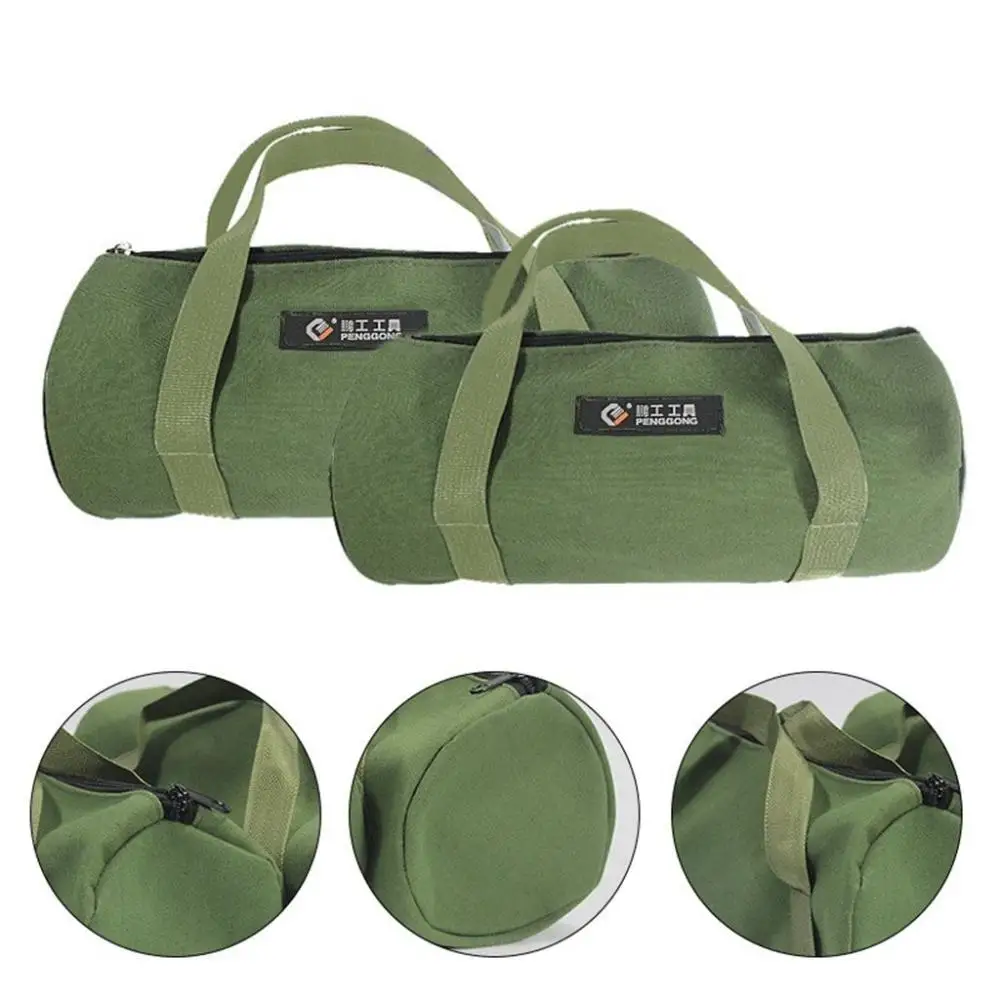 Green with Smooth Zipper Tool Holder Water Resistant Wear-resist Tool Organizer Tool Bags Canvas Pouch Electrician Tool Bag