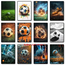 Vintage Soccer Ball Posters and Prints Football Sport Canvas Painting Wall Art Picture for Living Room Home Decoration Cuadros