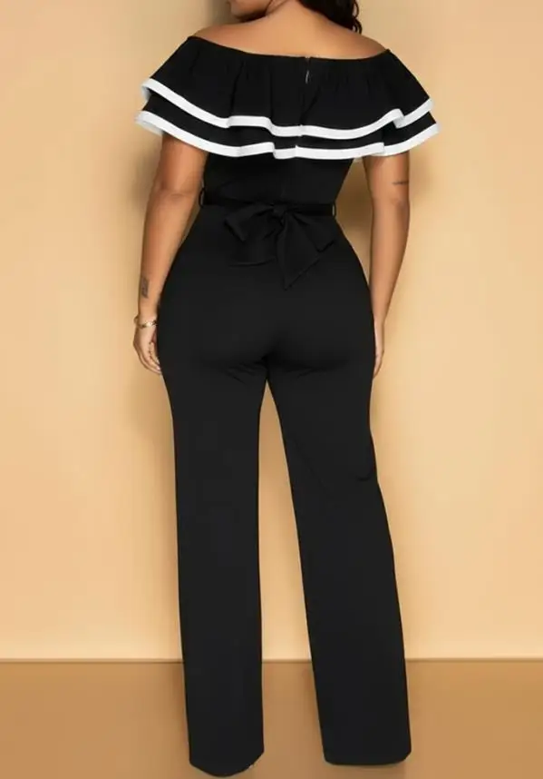 حجب اللون الربط العميق الخامس الرقبة الكتف يتعرض لوتس ليف حافة عالية الخصر بذلة ل الصيف المرأة بذلة أنيقة