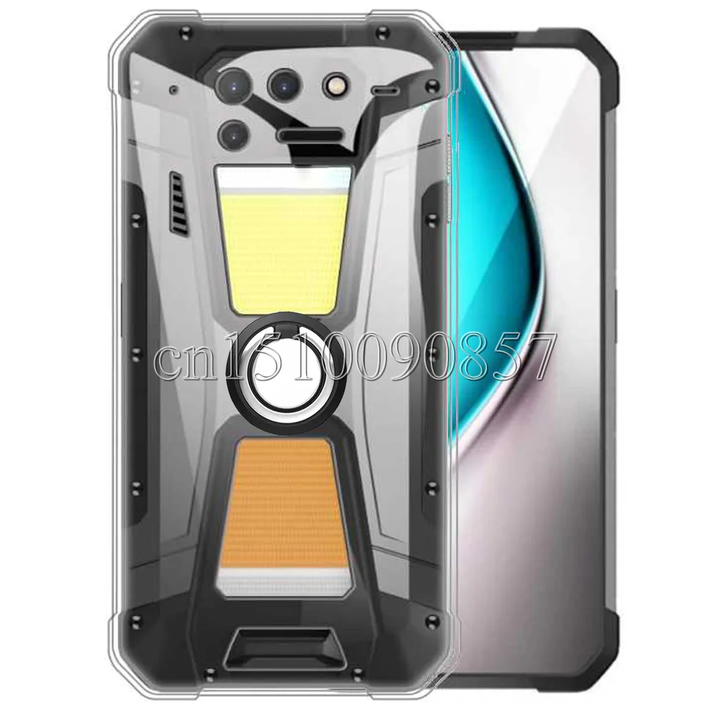 Ring Holder Case For Unihertz Tank 2 Soft TPU Protective Back Cover For Unihertz 8849 Tank 2 Soft TPU Shockproof Cover