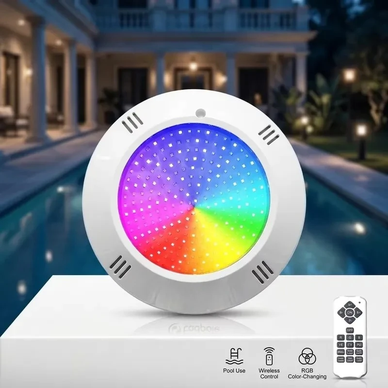 New Design Remote Control Pool Light for AC 12V IP68 RGB LED Submersible Pond Pool Light