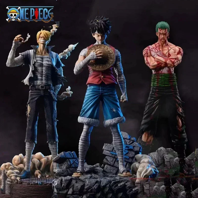 One Piece Figuren 3D2Y Blutbad Zoro Condolence Luffy Sanji Anime Figuren PVC Sammlerstücke Modell Spielzeug Puppe Geburtstagsgeschenk