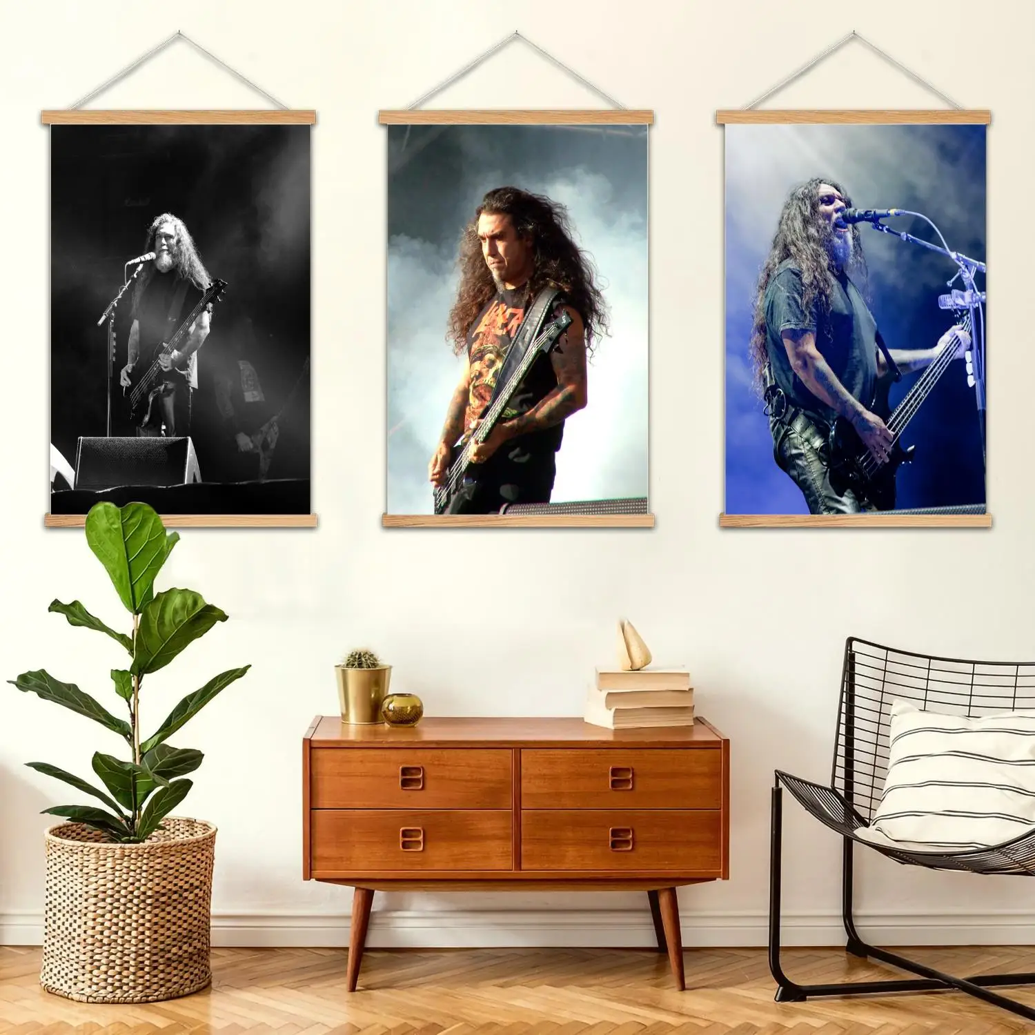 Tom Araya Framed Wall Painting Canvas Art Poster and Wall Art,  Modern Family Bedroom Decor,Decorative painting