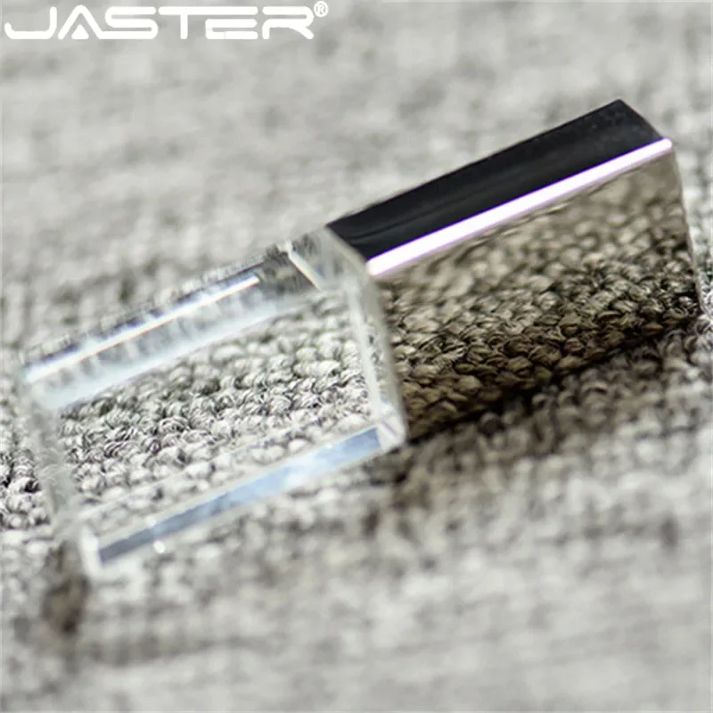 JASTER Crystal usb 2.0 kije 3D drukuj własne logo 4GB 16GB pendrive 32GB 64GB przezroczyste szkło (ponad 10 sztuk darmowe logo)