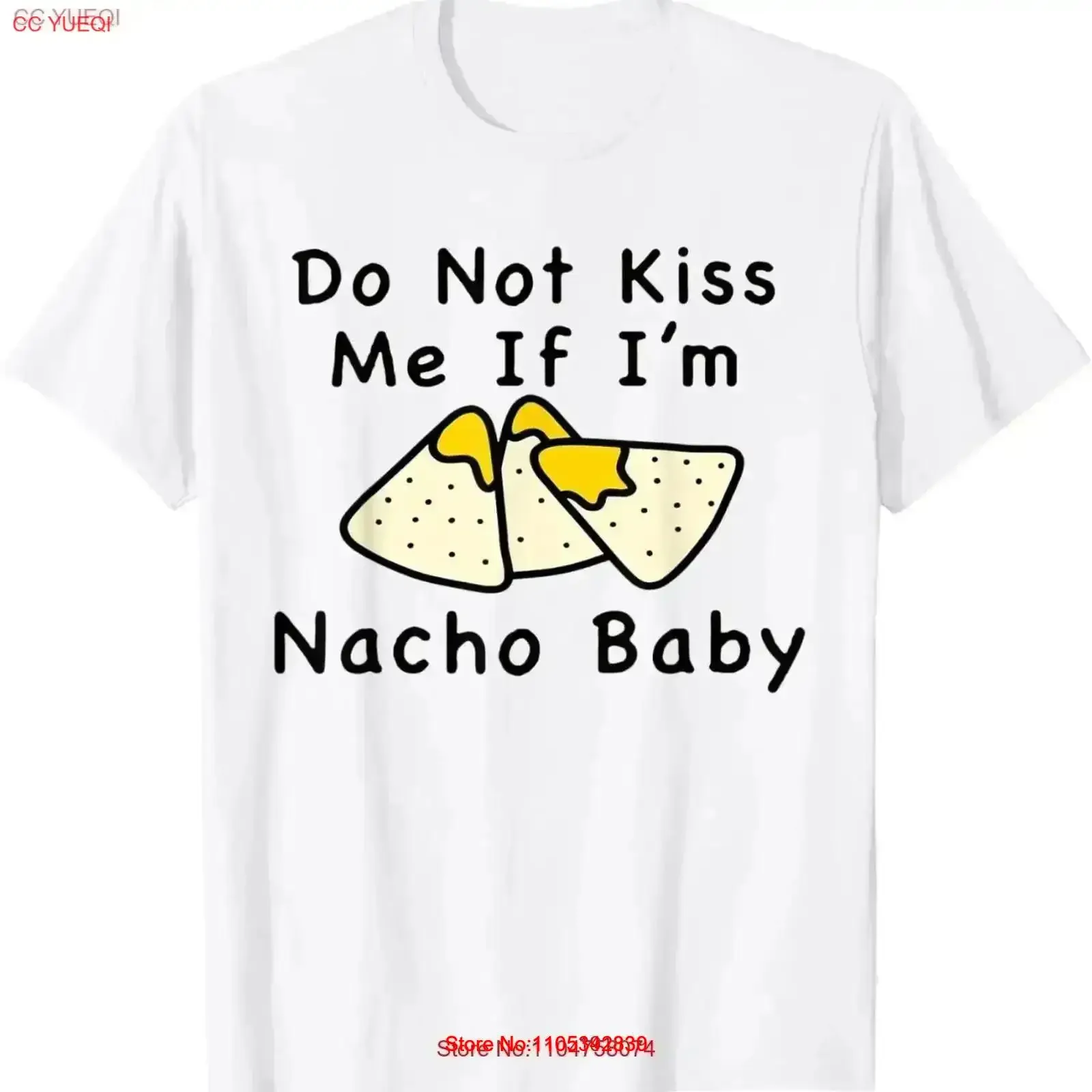 Camiseta vintage lavada con la frase 'Do Not Kiss Me Id I'm Nacho Baby' para uso diario, estilo streetwear ligero, elástica y transpirable.